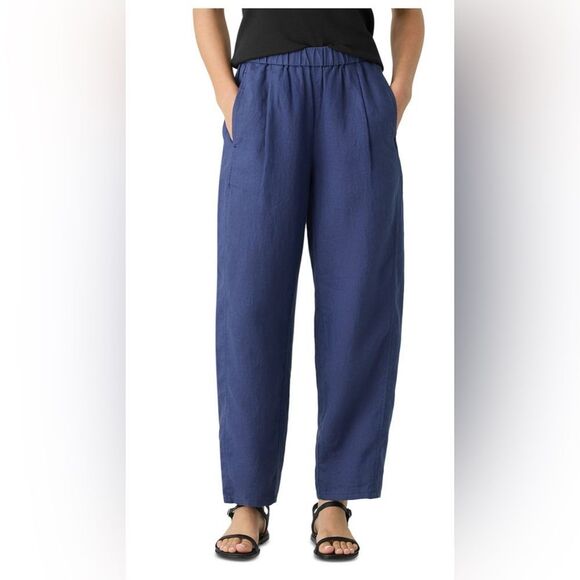Eileen Fisher Linen Pleated Lantern Ankle Pants Size XL - Picture 1 of 7